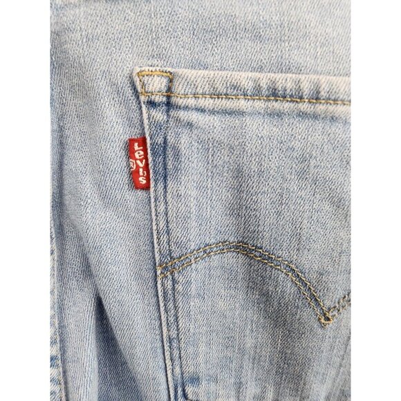 Levi's 721 Light Blue Denim Skinny Leg High Rise Stretch Jeans Size 34 - Picture 6 of 10